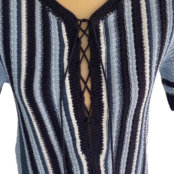 FREE PEOPLE Women’s Blue Lollipop Knit Dress. Size: S - Picture 4 of 12